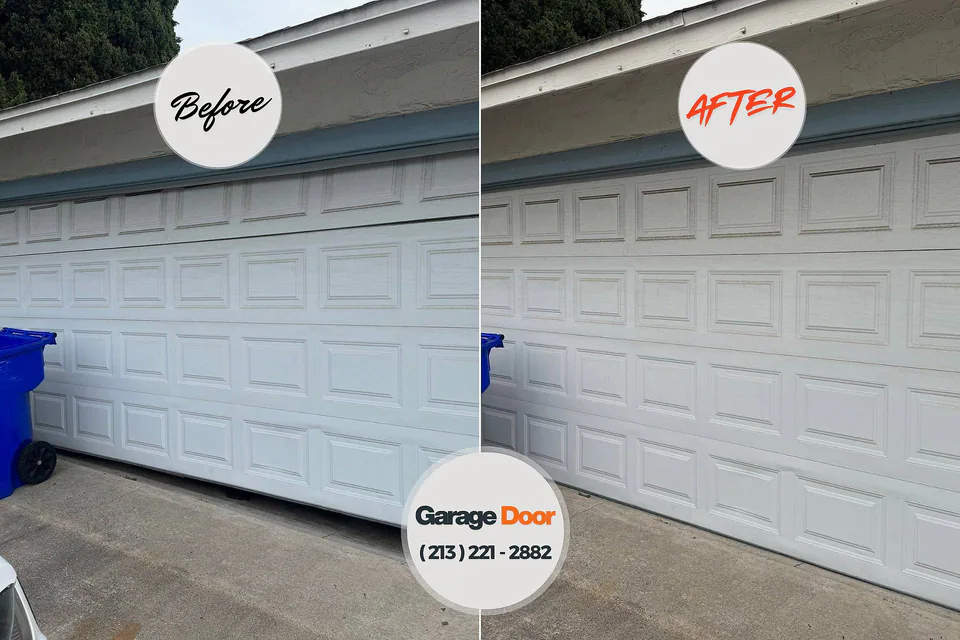 Before and after: garage door repair Fort Washington, PA